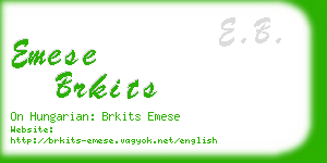 emese brkits business card